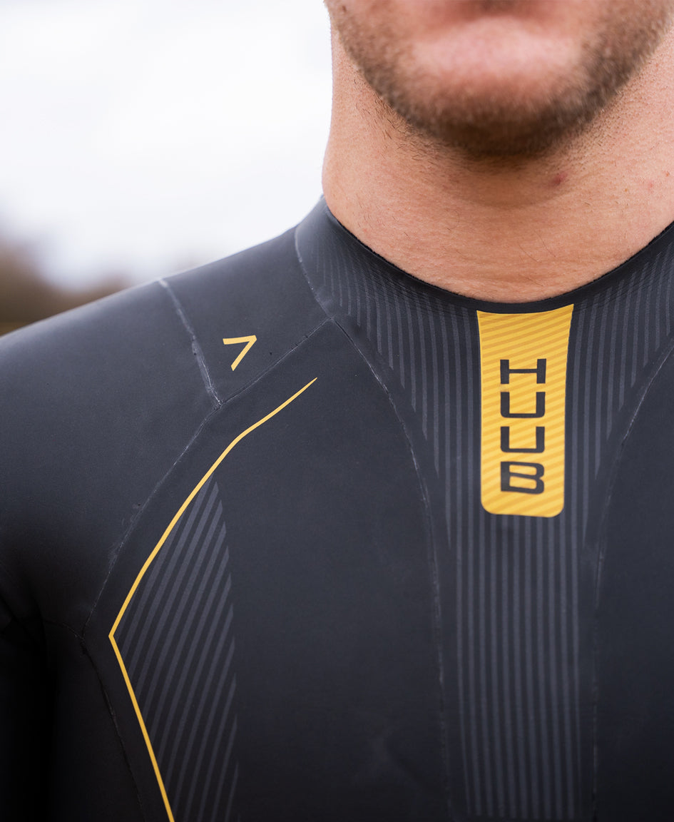HUUB Alchemy 3:5 Wetsuit – Men’s triathlon suit with +43 Foam and X-O Skeleton, premium buoyancy and fit