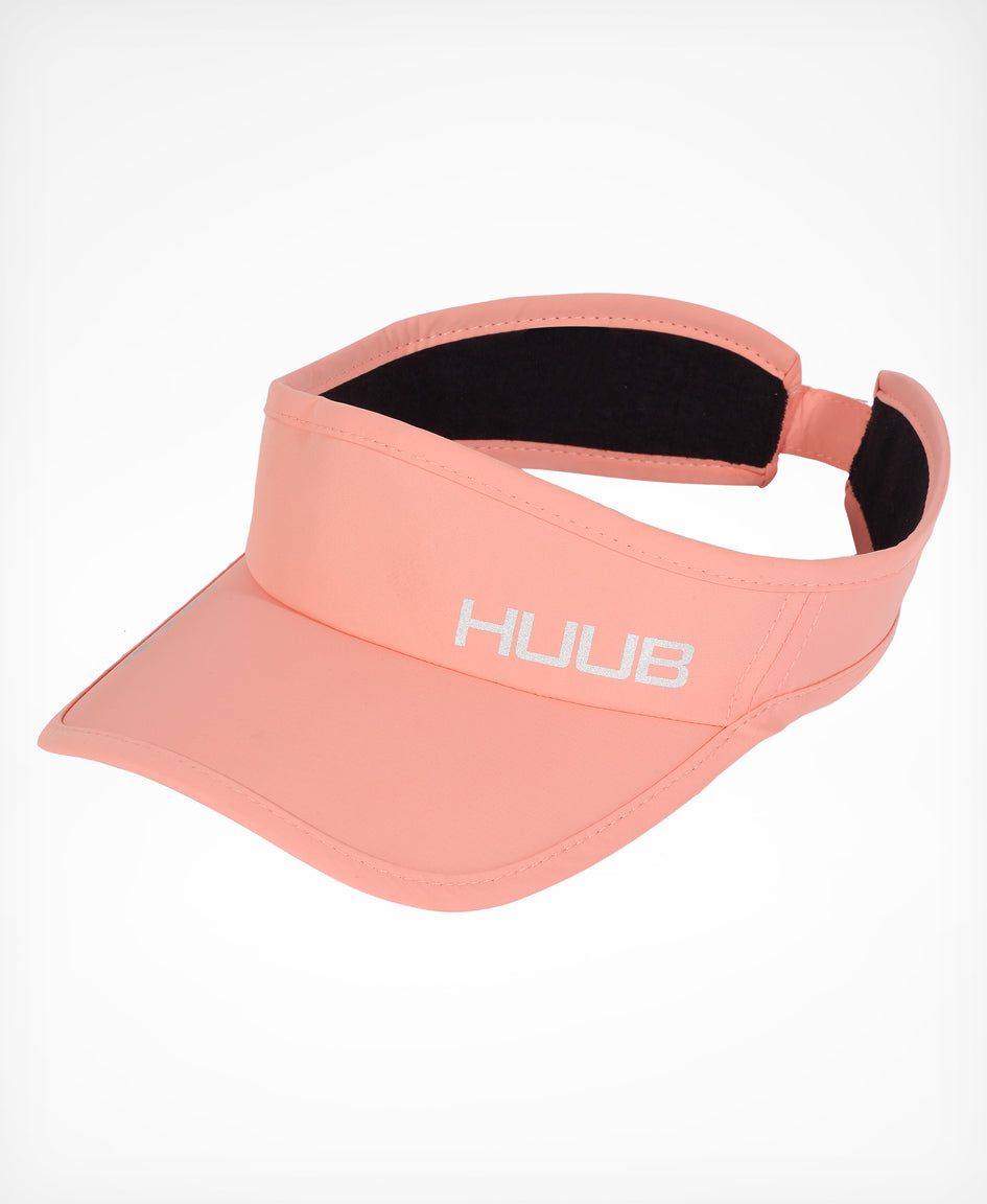 HUUB Run Visor II – ventilated lightweight running visor, elastic strap, available White, Coral, Black.