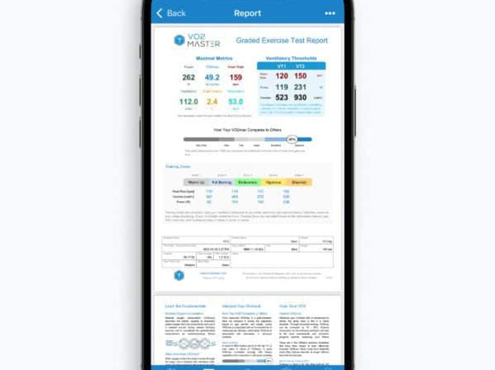VO2 Master Analyzer complete pro kit with reusable mask, calibration syringe, filters, HR monitor, and waterproof case