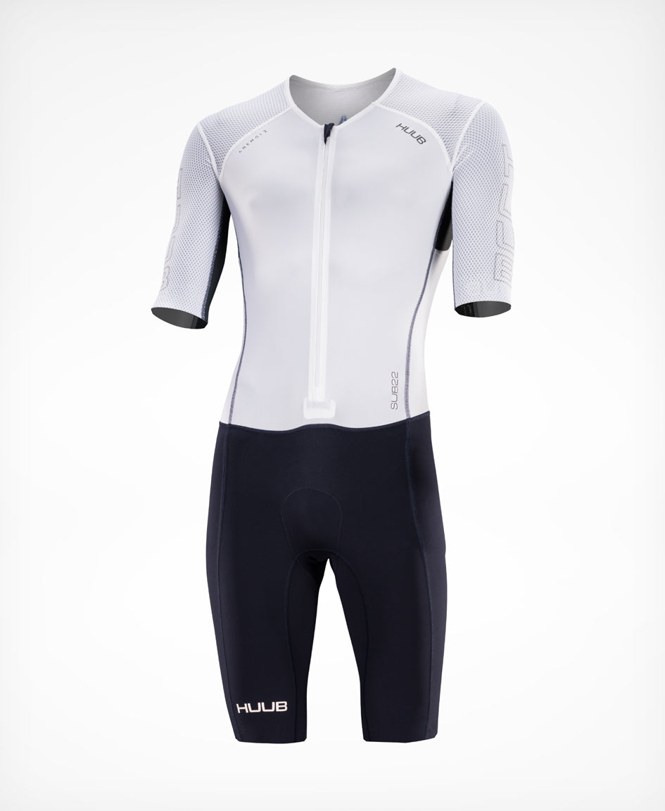 HUUB Anemoi 2 Tri Suit, SUB22 and 22PLUS – optimal aerodynamic fabrics for your race speed.