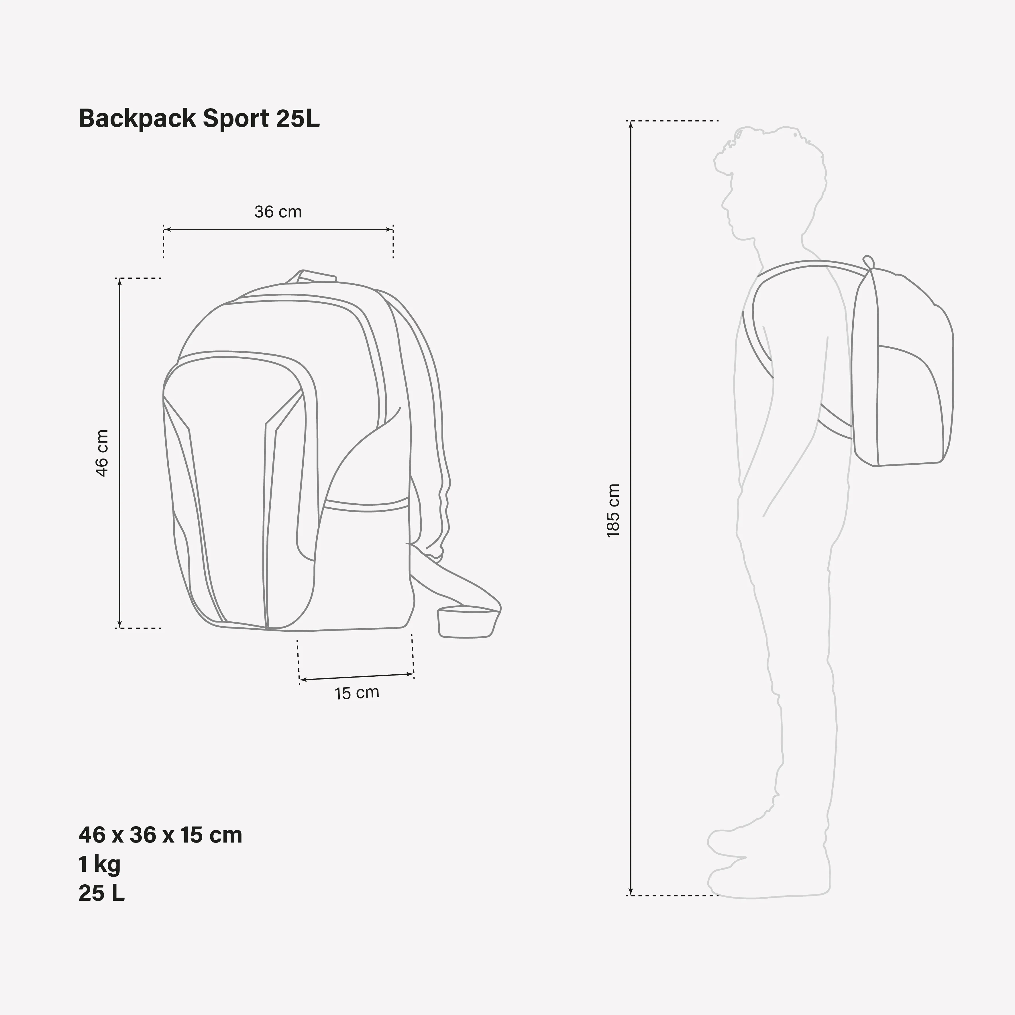 Compact Sport Backpack 25L